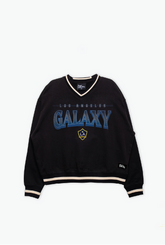 Los Angeles Galaxy V-Neck Heavyweight Crewneck - Black