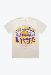 Los Angeles Lakers Court Premium T-Shirt - Ivory