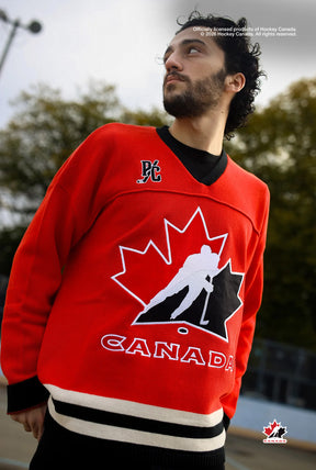 Suéter de punto de Hockey Canadá - Roja