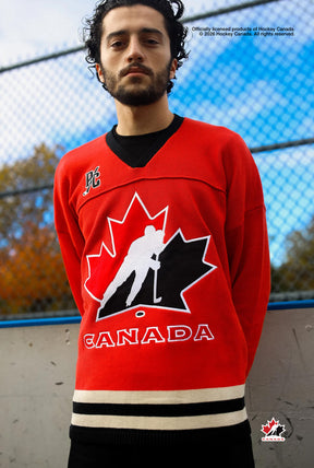 Suéter de punto de Hockey Canadá - Roja