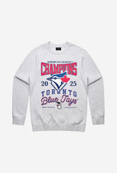 Toronto Blue Jays ALCS 2025 Champions Crewneck - Ash