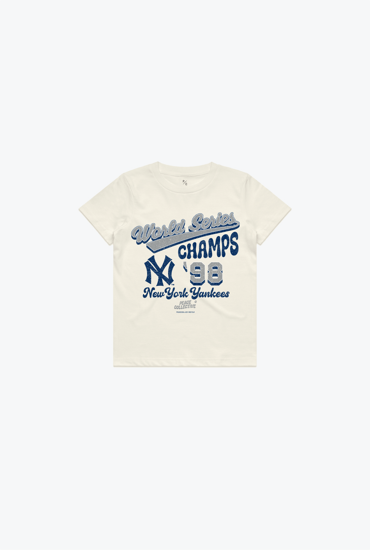 New York Yankees '98 World Series Champs Kids T-Shirt - Ivory