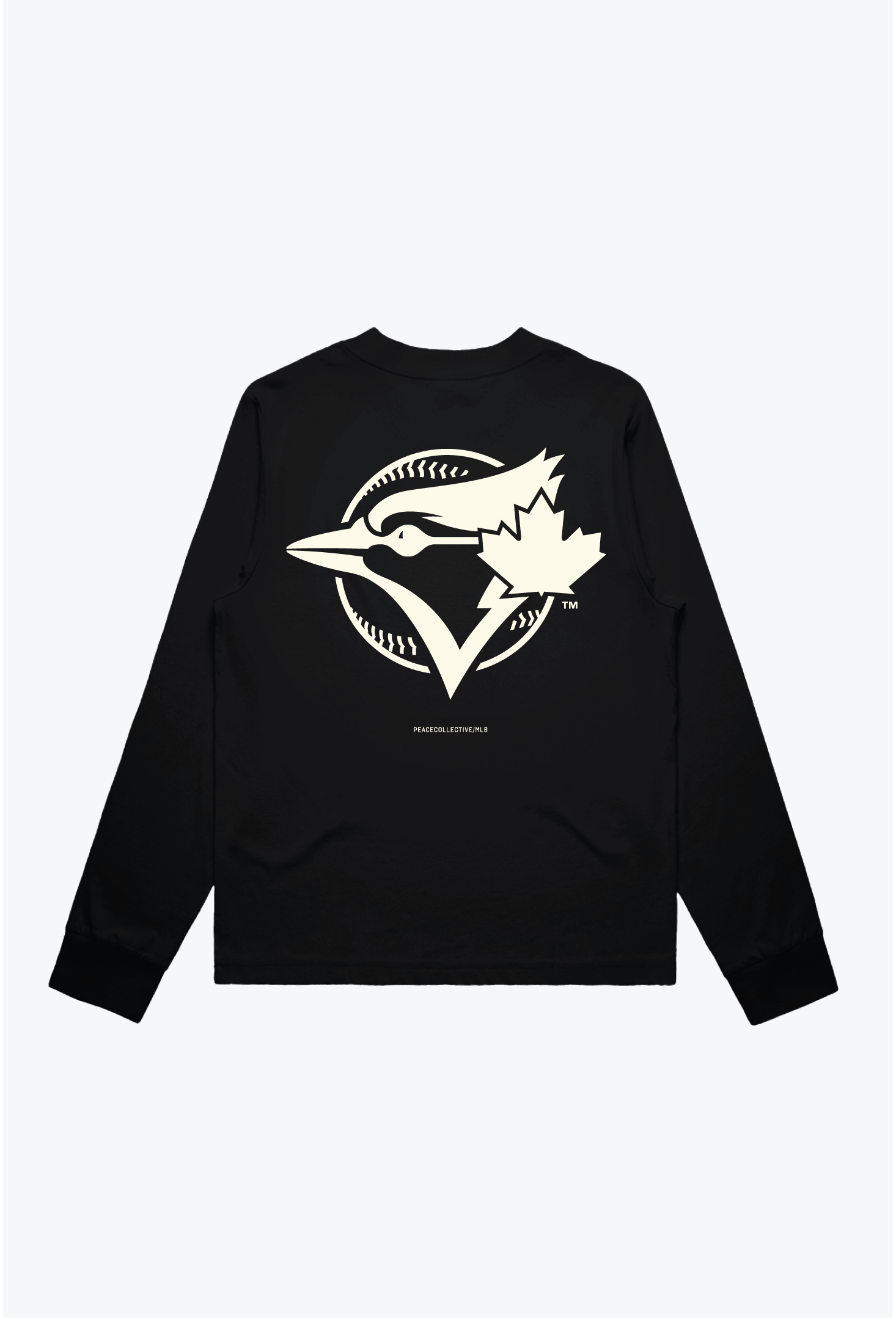 Sudadera de Manga Larga Falsa de Toronto Blue Jays para Mujeres - Negro