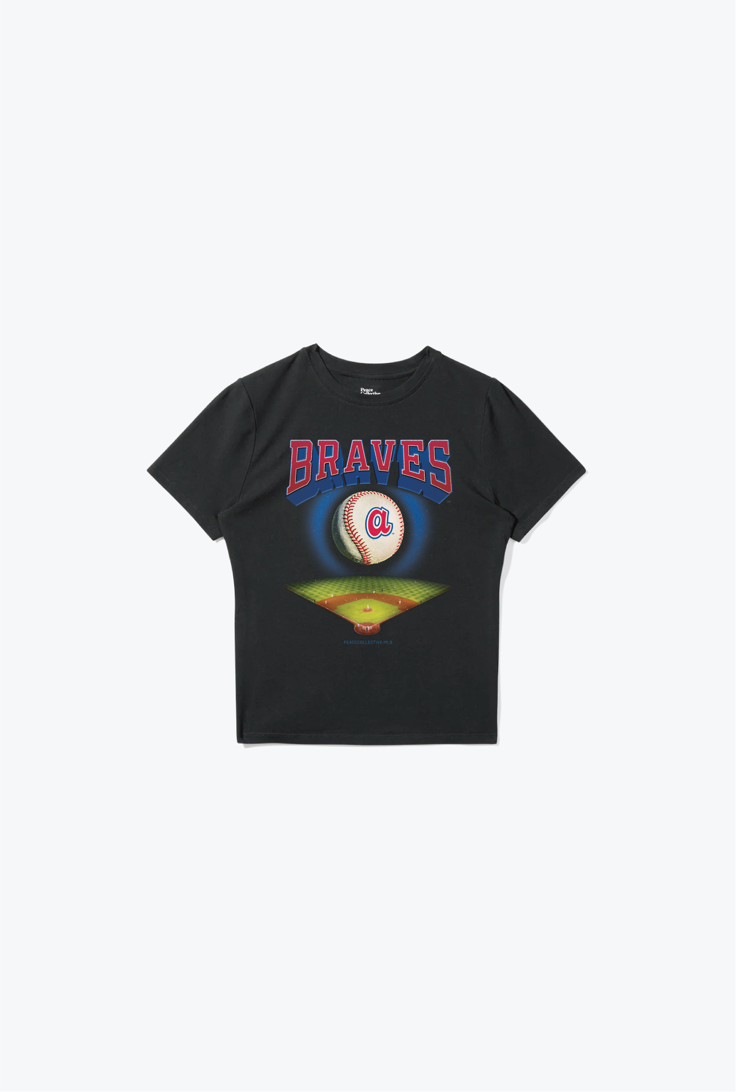 Atlanta Braves Field Baby Tee - Black