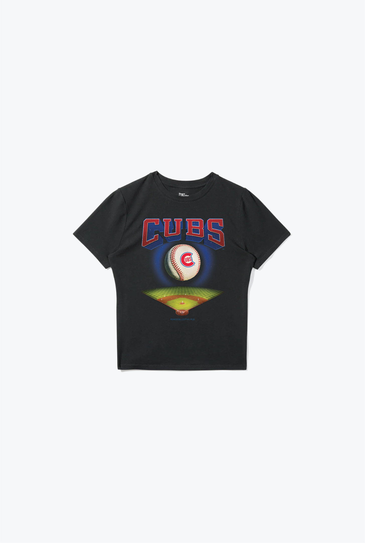 Chicago Cubs Field Baby Tee - Black