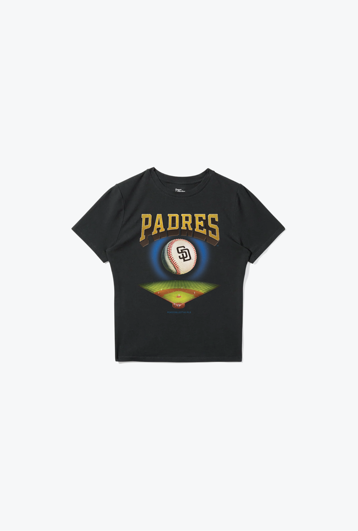San Diego Padres Field Baby Tee - Black