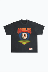 Baltimore Orioles Field Heavyweight Garment Dyed T-Shirt - Black
