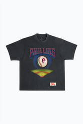 Philadelphia Phillies Field Heavyweight Garment Dyed T-Shirt - Black