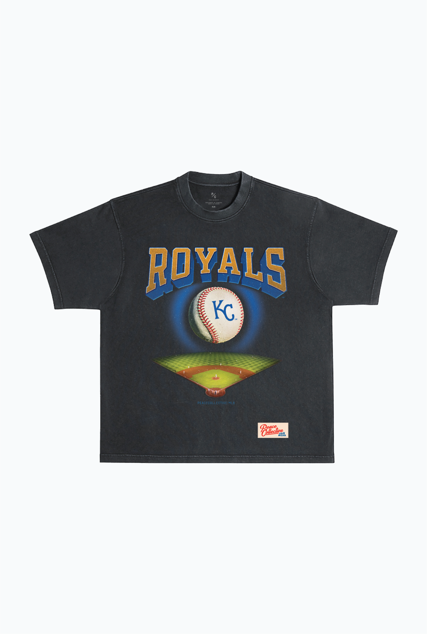 Kansas City Royals Field Heavyweight Garment Dyed T-Shirt - Black
