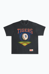 Detroit Tigers Field Heavyweight Garment Dyed T-Shirt - Black