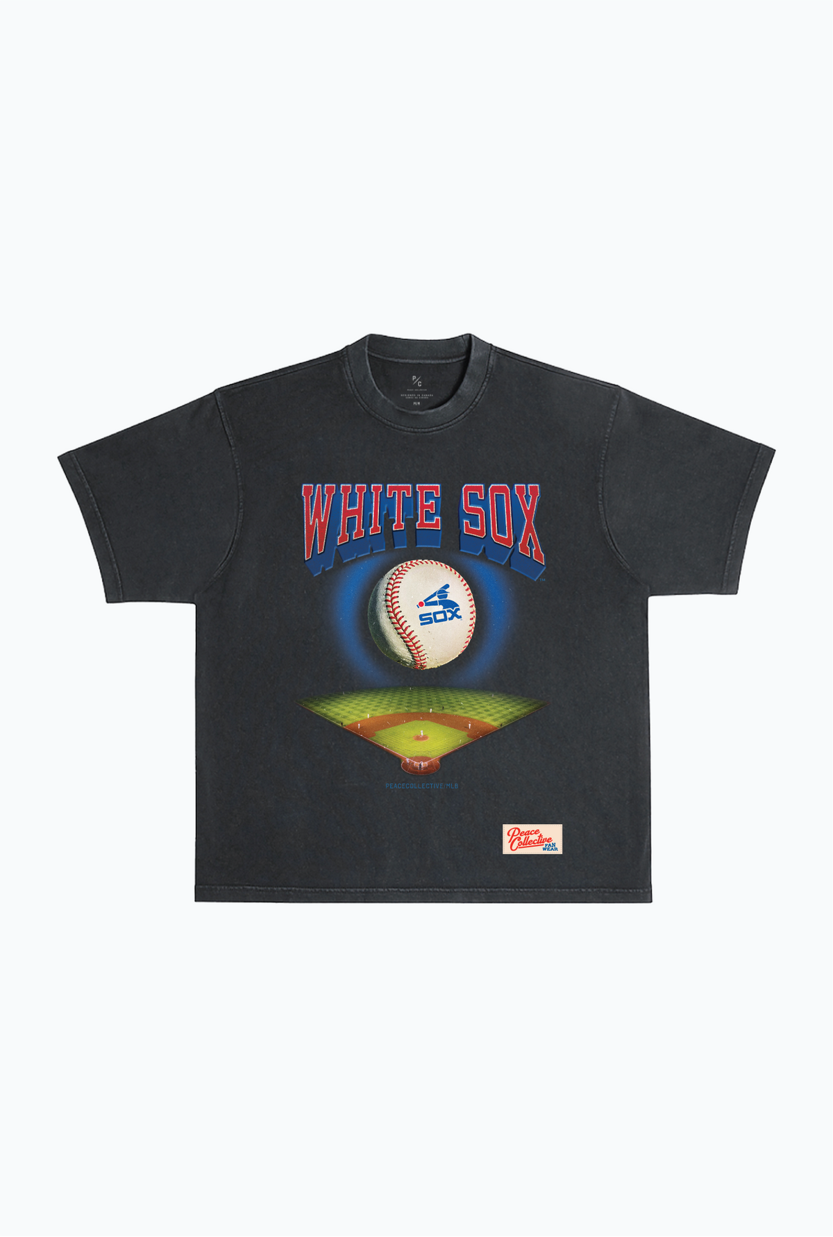Chicago White Sox Field Heavyweight Garment Dyed T-Shirt - Black