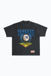 New York Yankees Field Heavyweight Garment Dyed T-Shirt - Black