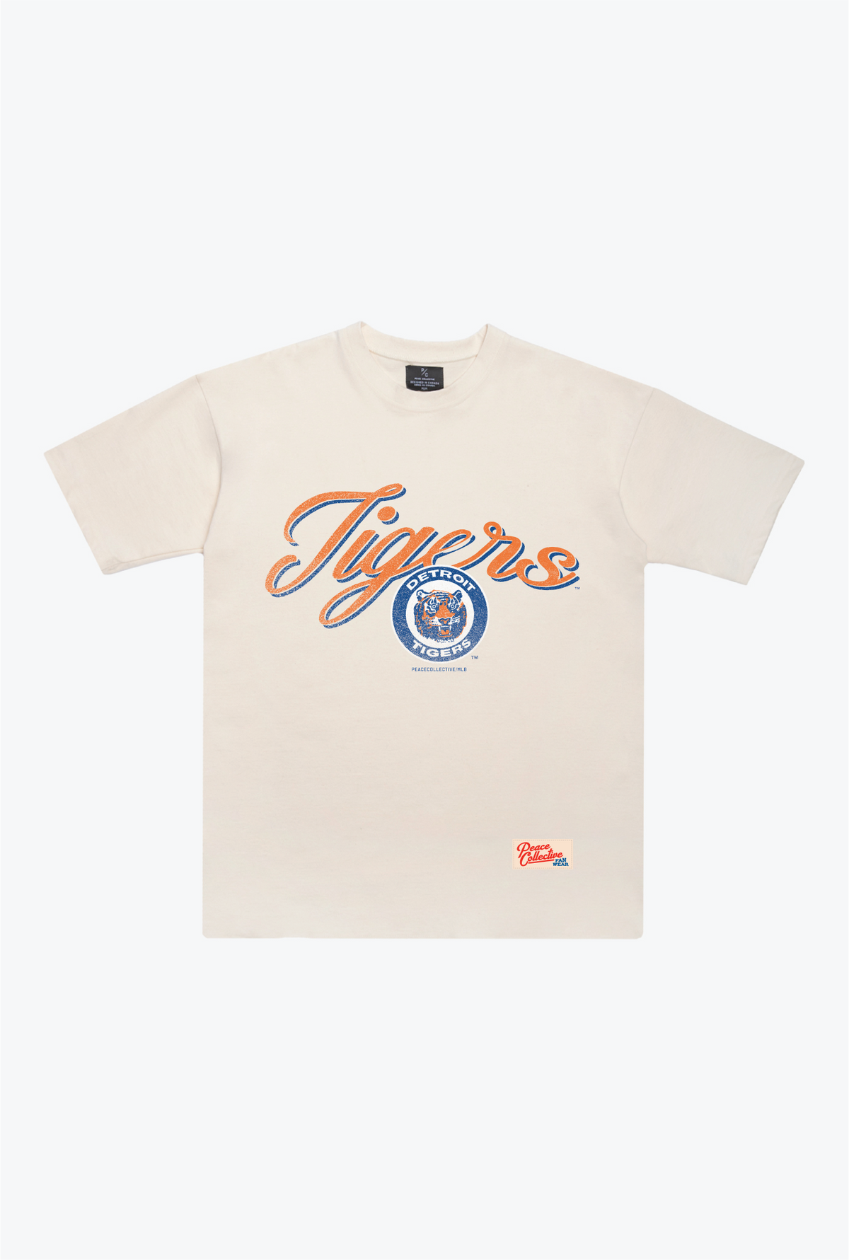 Detroit Tigers Vintage Heavyweight T-Shirt - Ivory