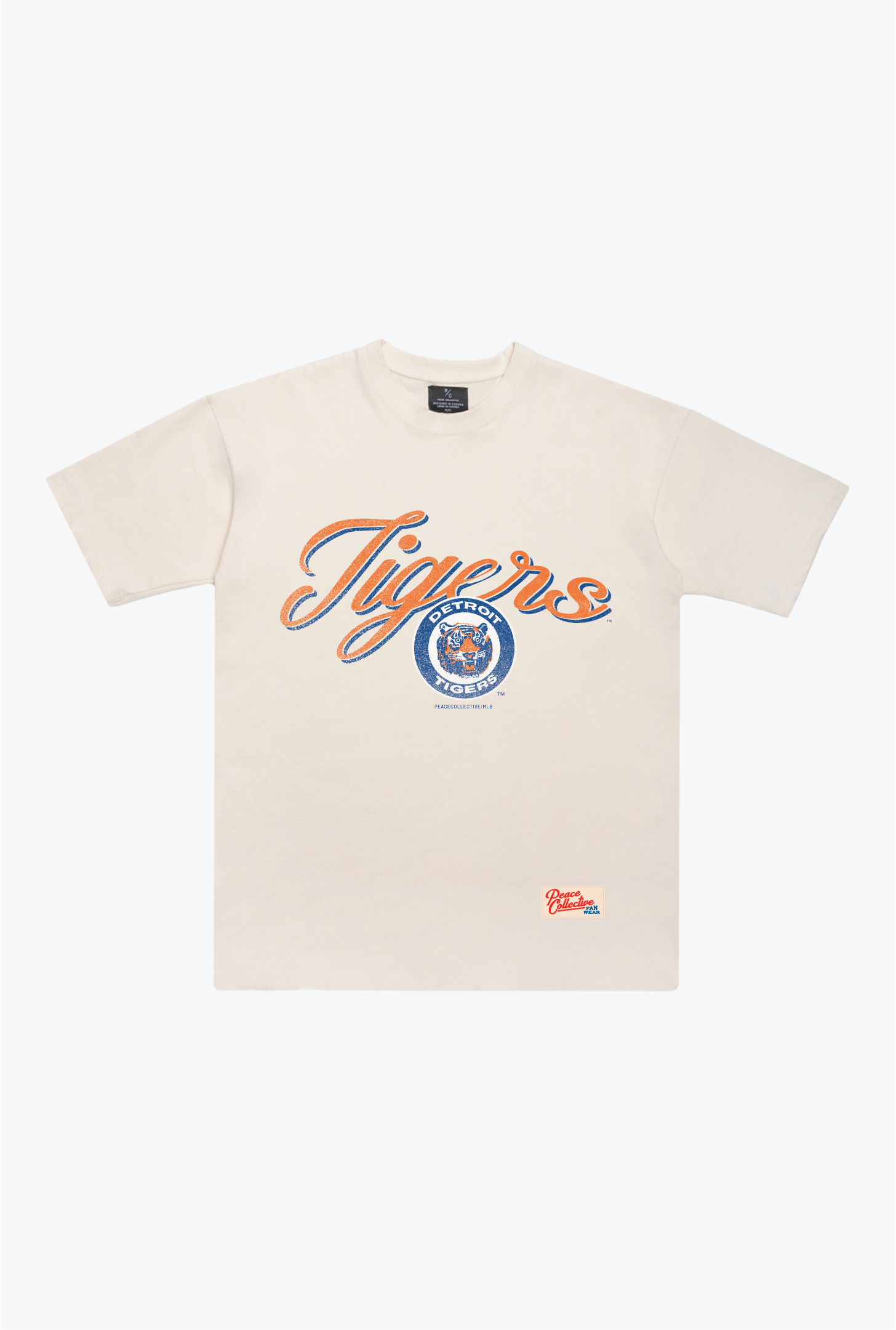 Detroit Tigers Vintage Heavyweight T-Shirt - Ivory