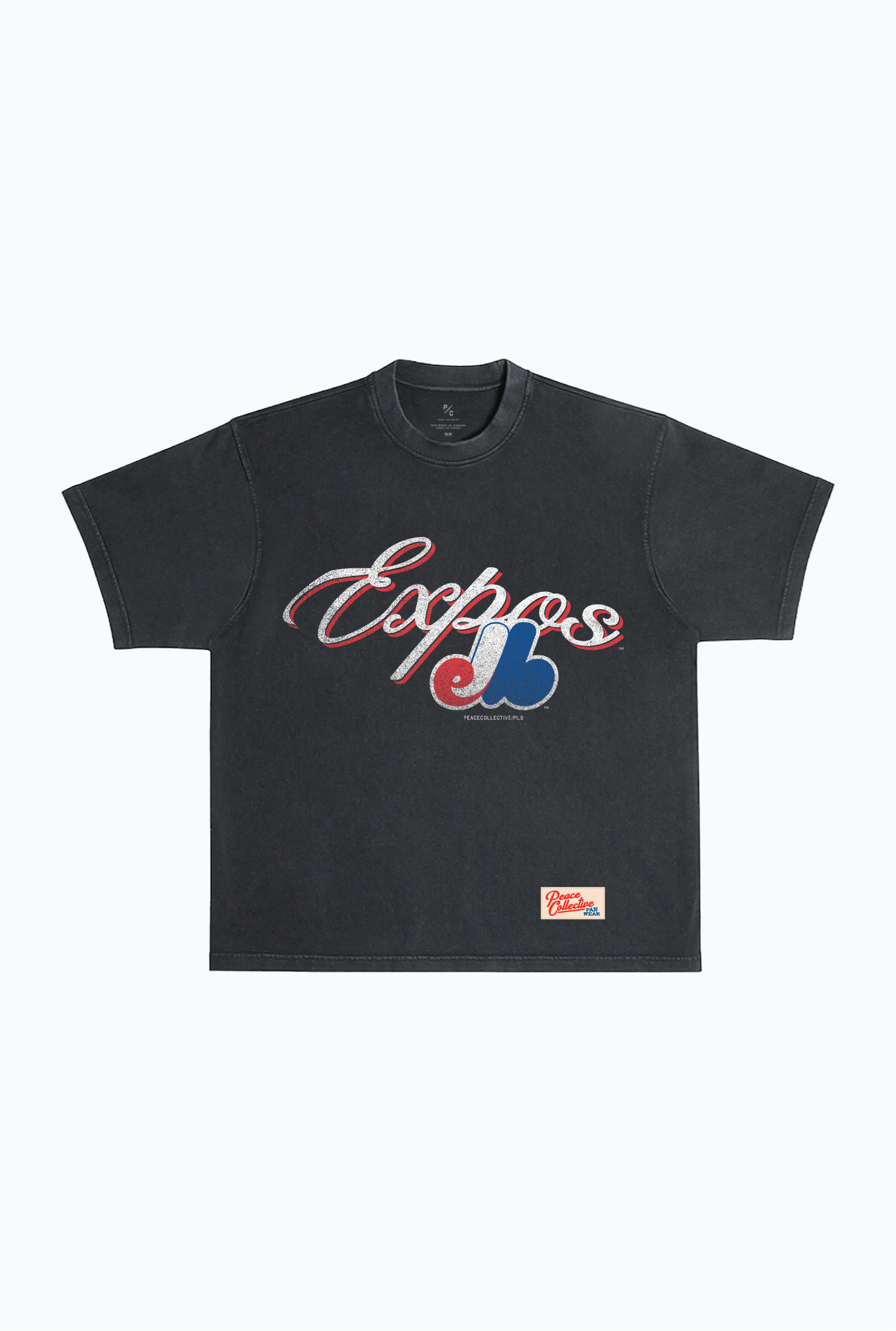 Montreal Expos Vintage Heavyweight Garment Dyed T-Shirt - Black