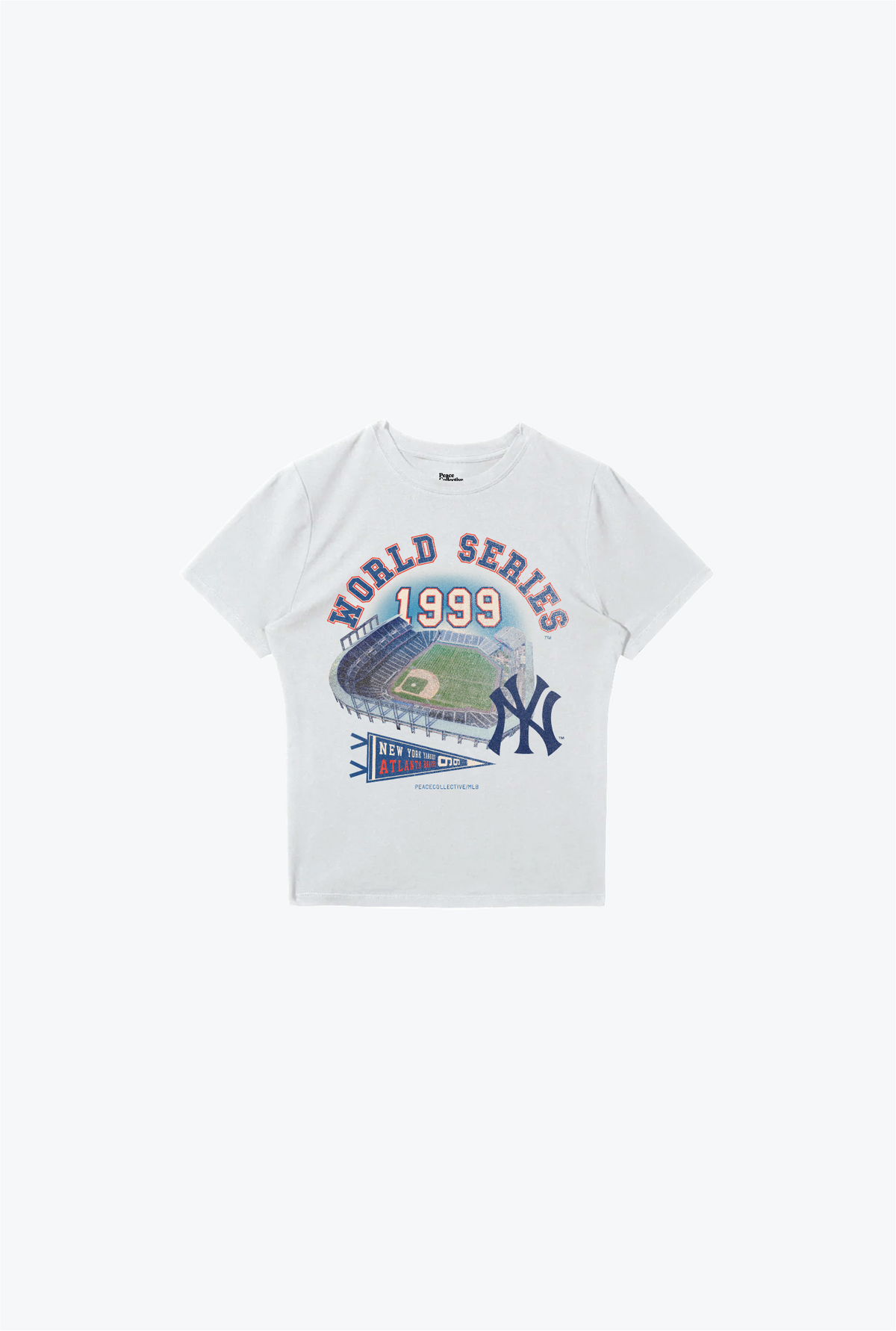New York Yankees Vintage Baby Tee - White