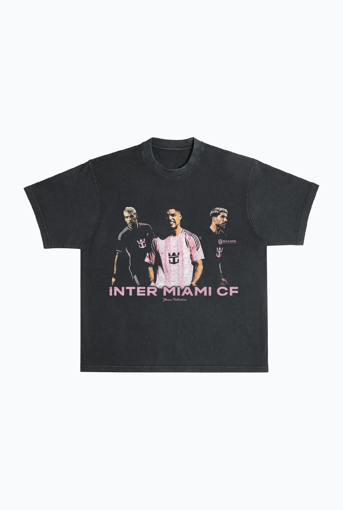 Luis Suárez Vintage Heavyweight Garment Dyed T-Shirt - Black