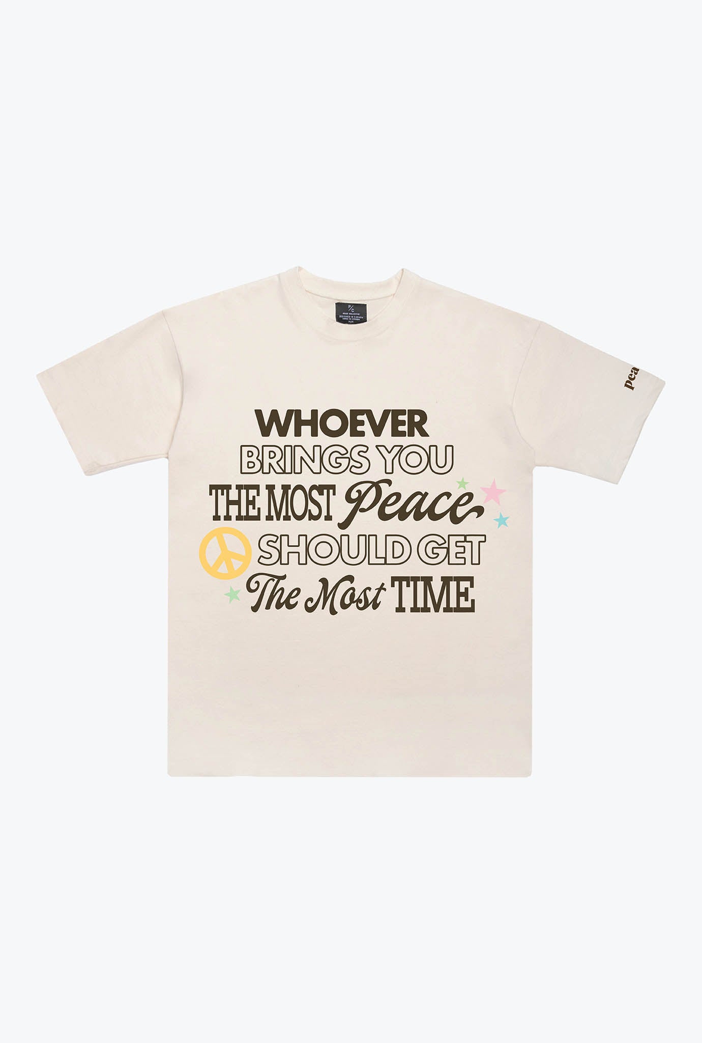 Bring Peace Heavyweight T-Shirt - Ivory