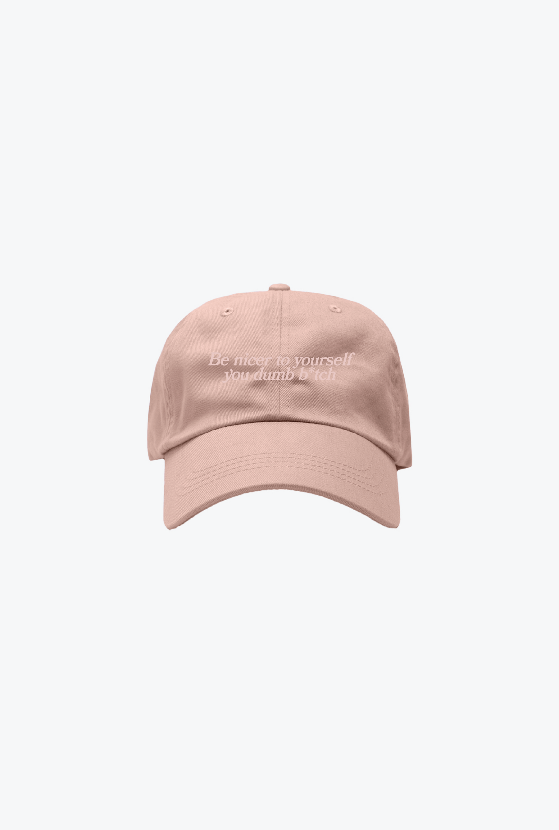 Be Nicer To Yourself Tonal Dad Cap - Dusty Pink