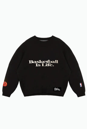 Basketball is Life Knit Sweater - Black