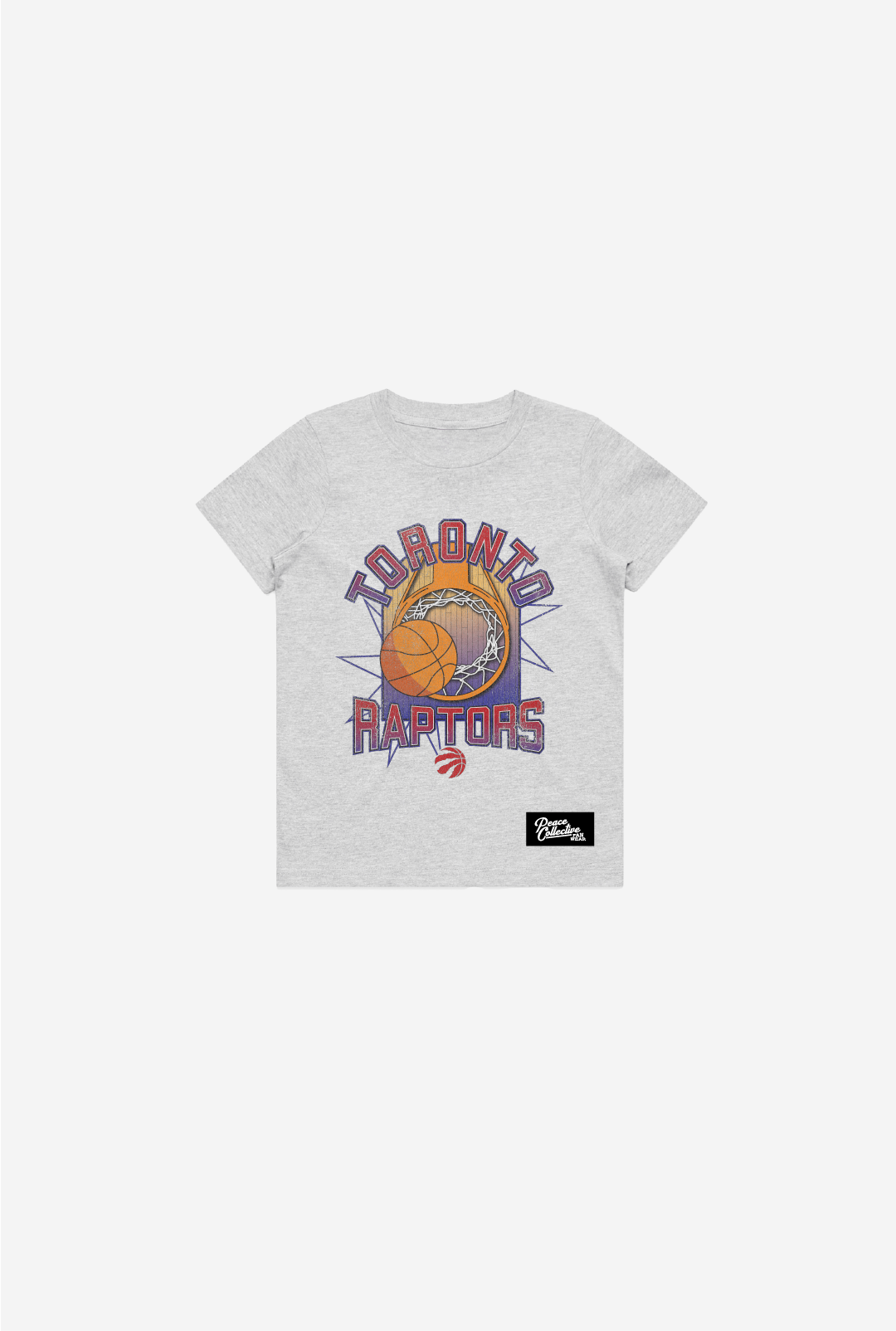 Toronto Raptors Vintage Clubhouse Kids T-Shirt - Ash