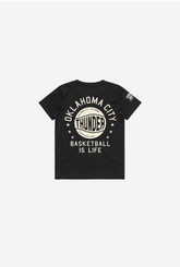 Oklahoma City Thunder Stadium Varsity Kids T-Shirt - Black