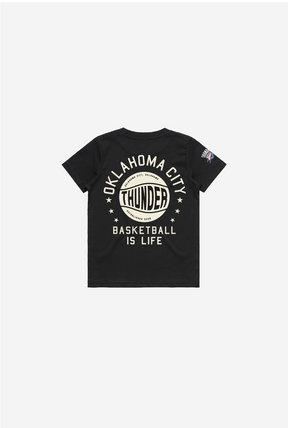 Oklahoma City Thunder Stadium Varsity Kids T-Shirt - Black