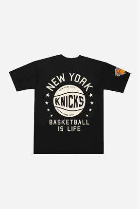 New York Knicks Stadium Varsity Heavyweight T-Shirt - Black