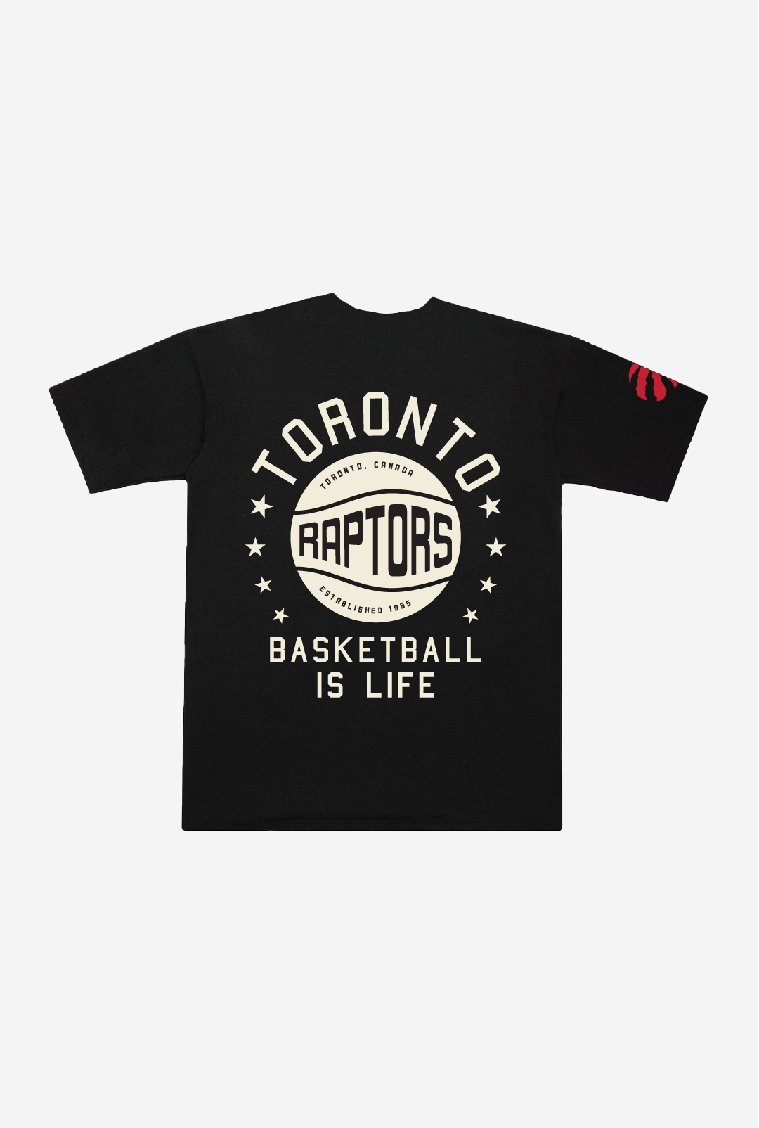 Toronto Raptors Stadium Varsity Heavyweight T-Shirt - Black
