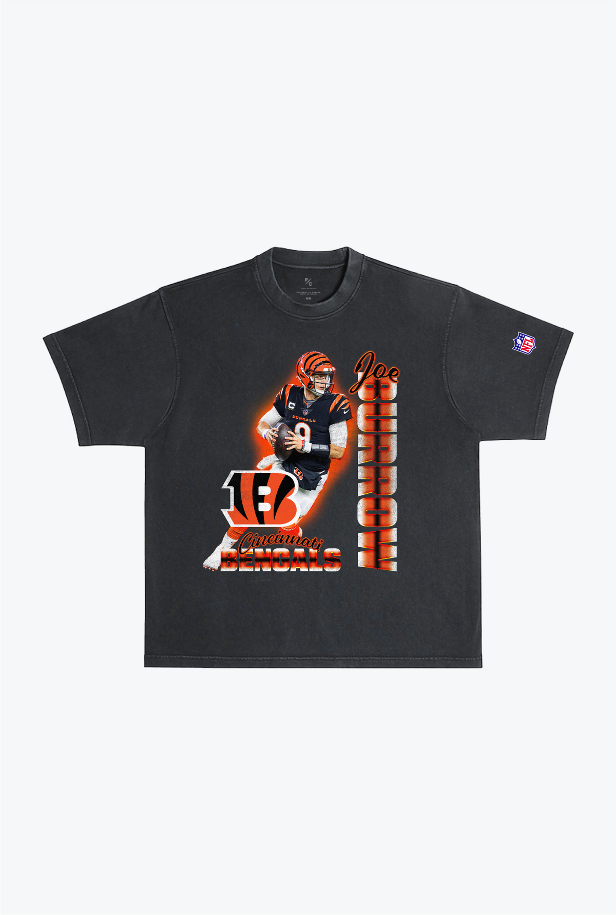 Joe Burrow Garment Dyed Heavyweight T-Shirt - Black