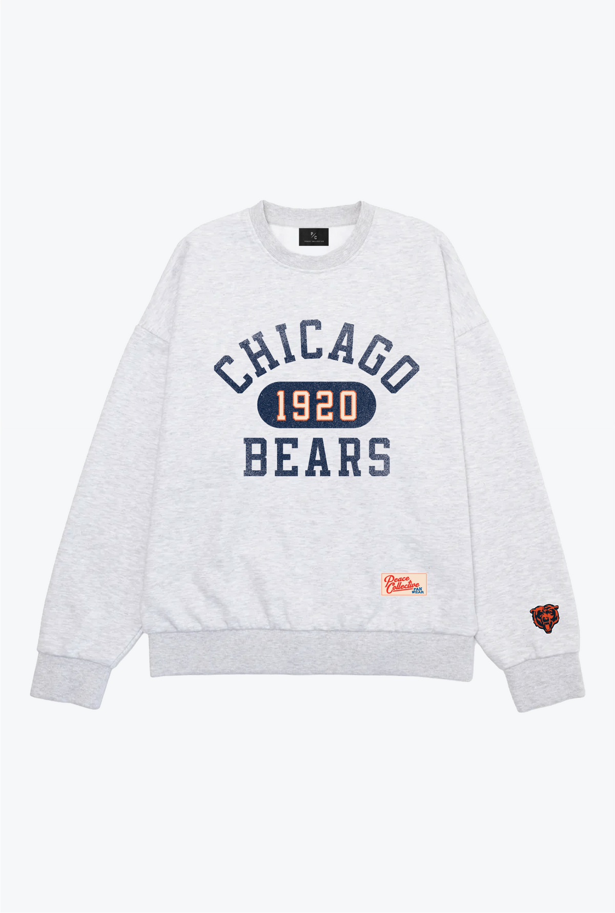 Chicago Bears Athletic Club Heavyweight Crewneck - Ash