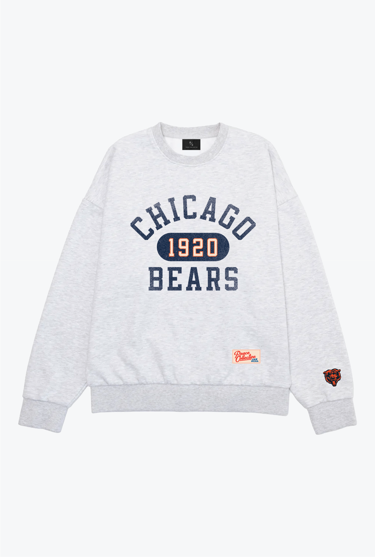Chicago Bears Athletic Club Heavyweight Crewneck - Ash