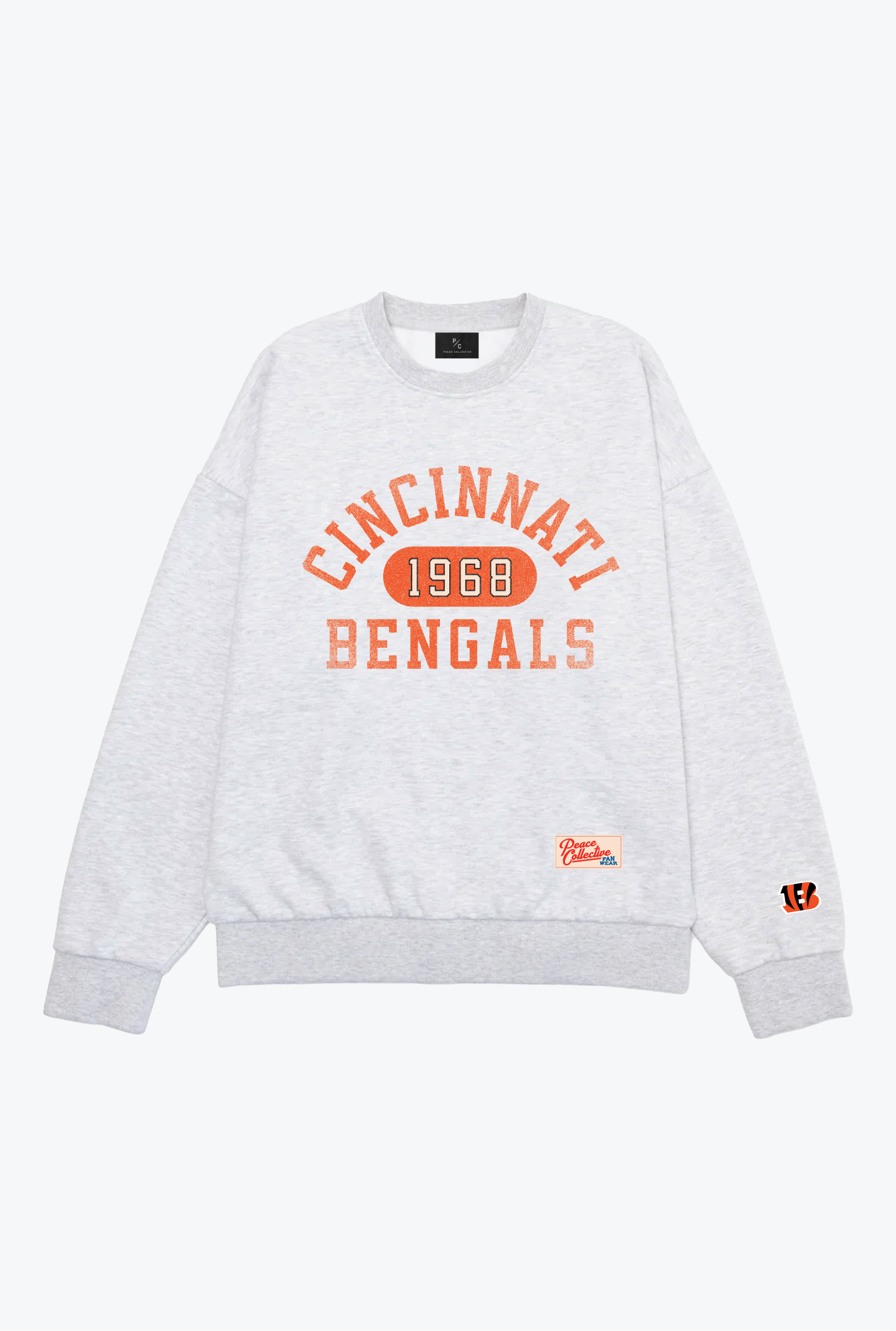 Cincinnati Bengals Athletic Club Heavyweight Crewneck - Ash