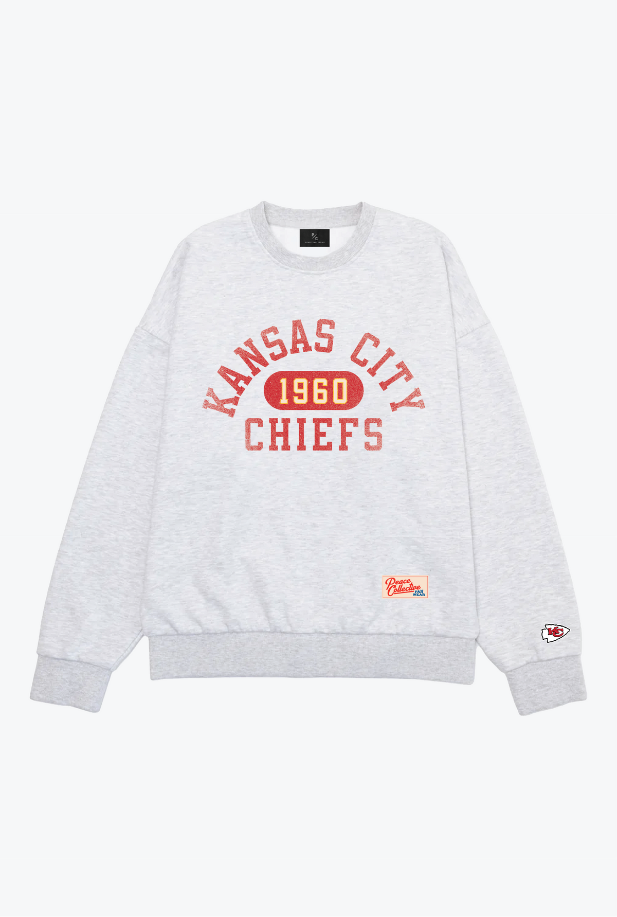 Kansas City Chiefs Athletic Club Heavyweight Crewneck - Ash