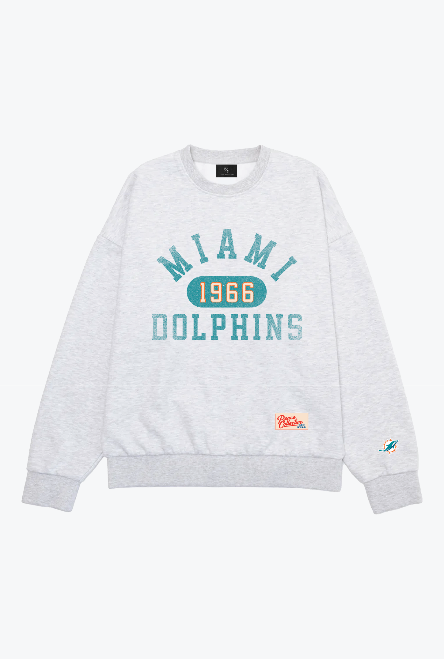 Miami Dolphins Athletic Club Heavyweight Crewneck - Ash