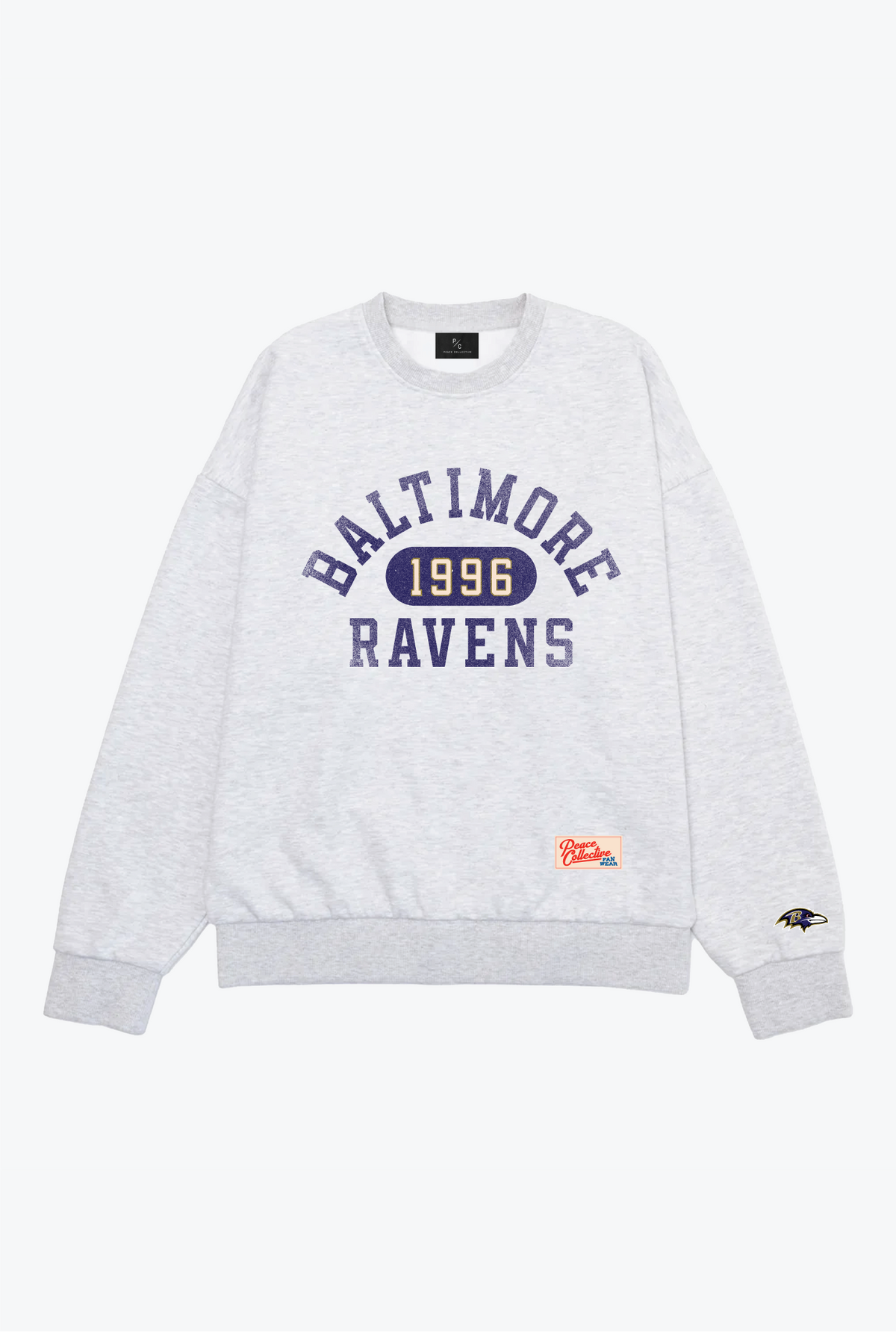 Baltimore Ravens Athletic Club Heavyweight Crewneck - Ash