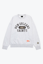 New Orleans Saints Athletic Club Heavyweight Crewneck - Ash