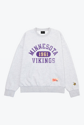 Minnesota Vikings Athletic Club Heavyweight Crewneck - Ash