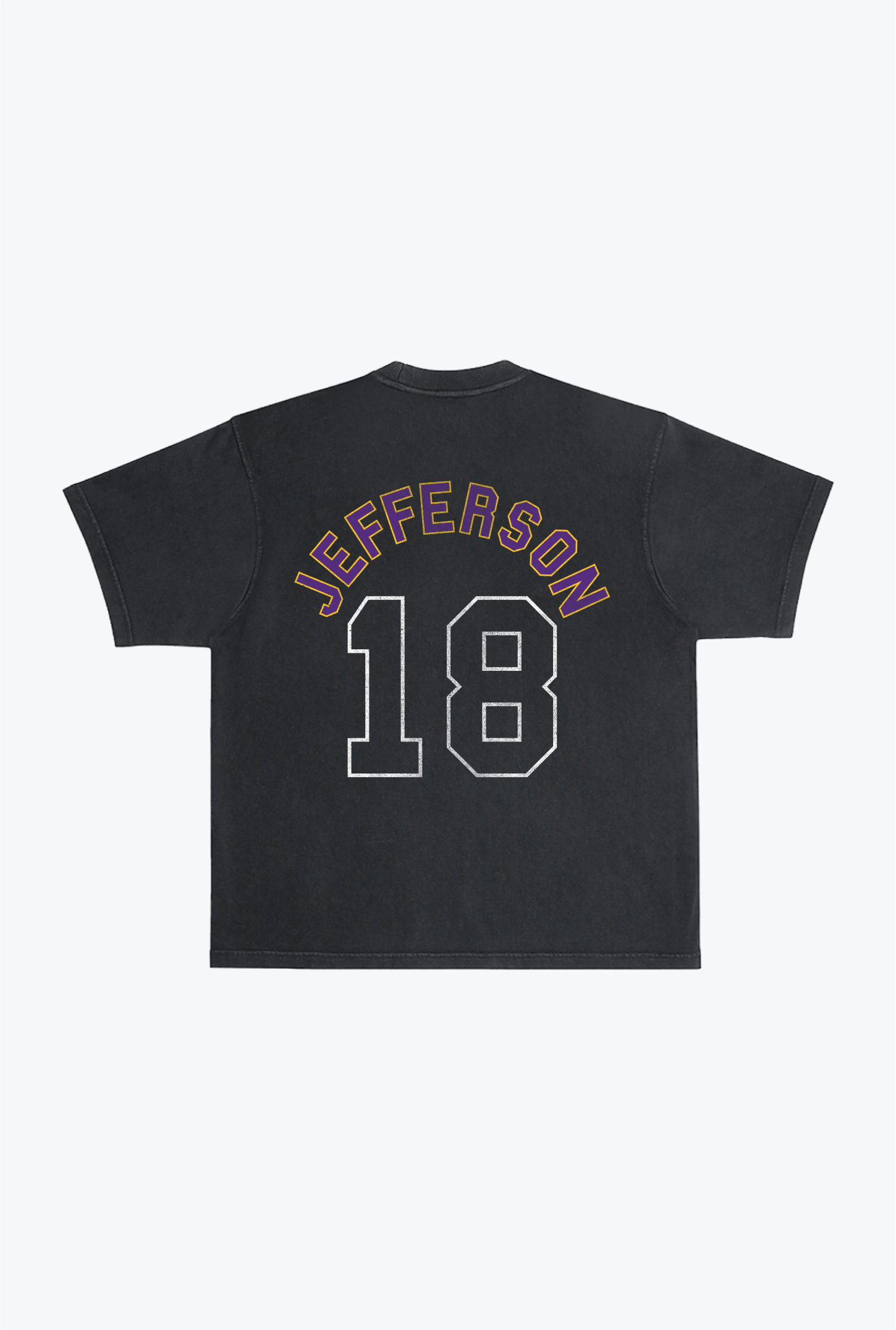 T-shirt épais teint en pièce Justin Jefferson - Noir