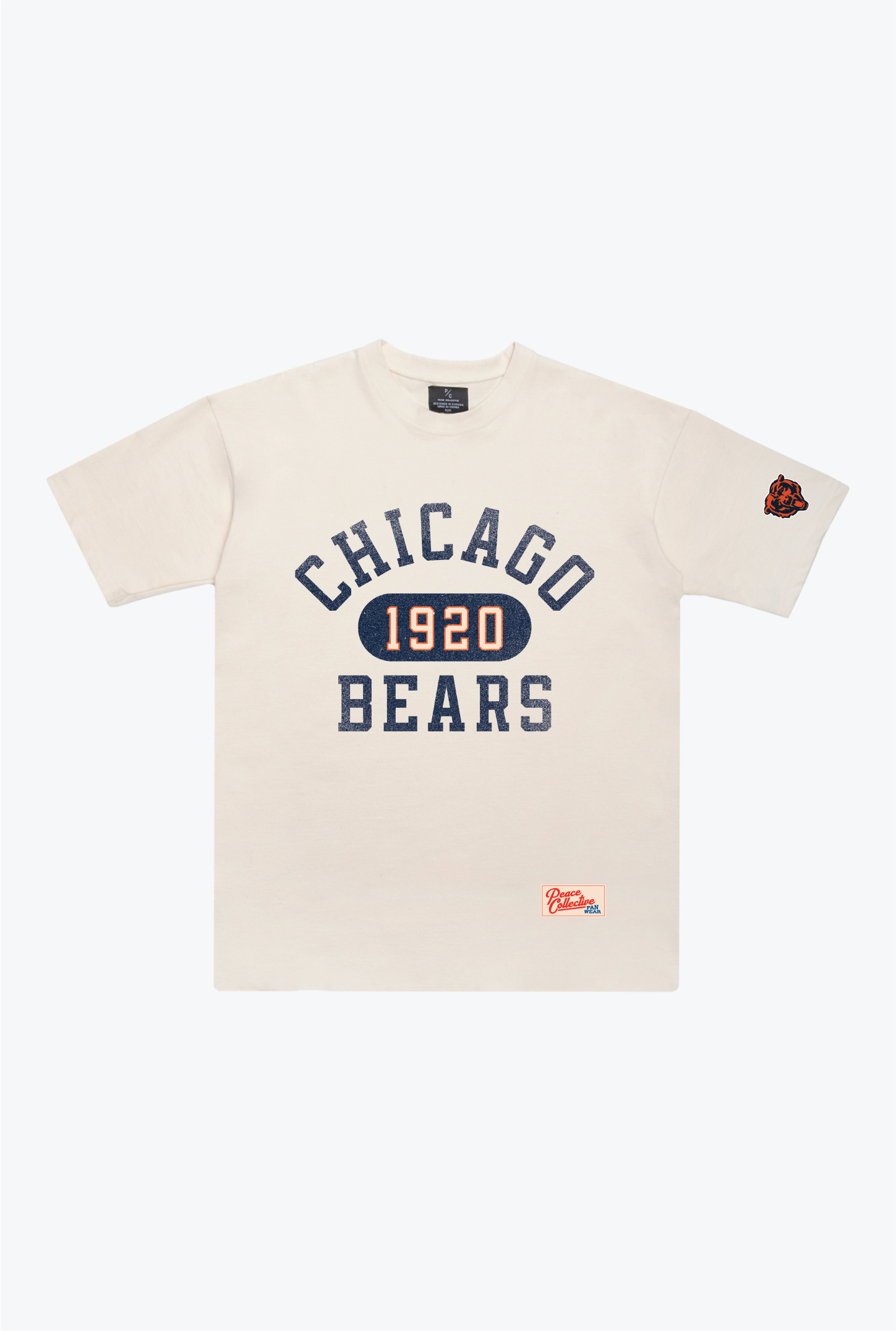Chicago Bears Athletic Club Heavyweight T-Shirt - Ivory