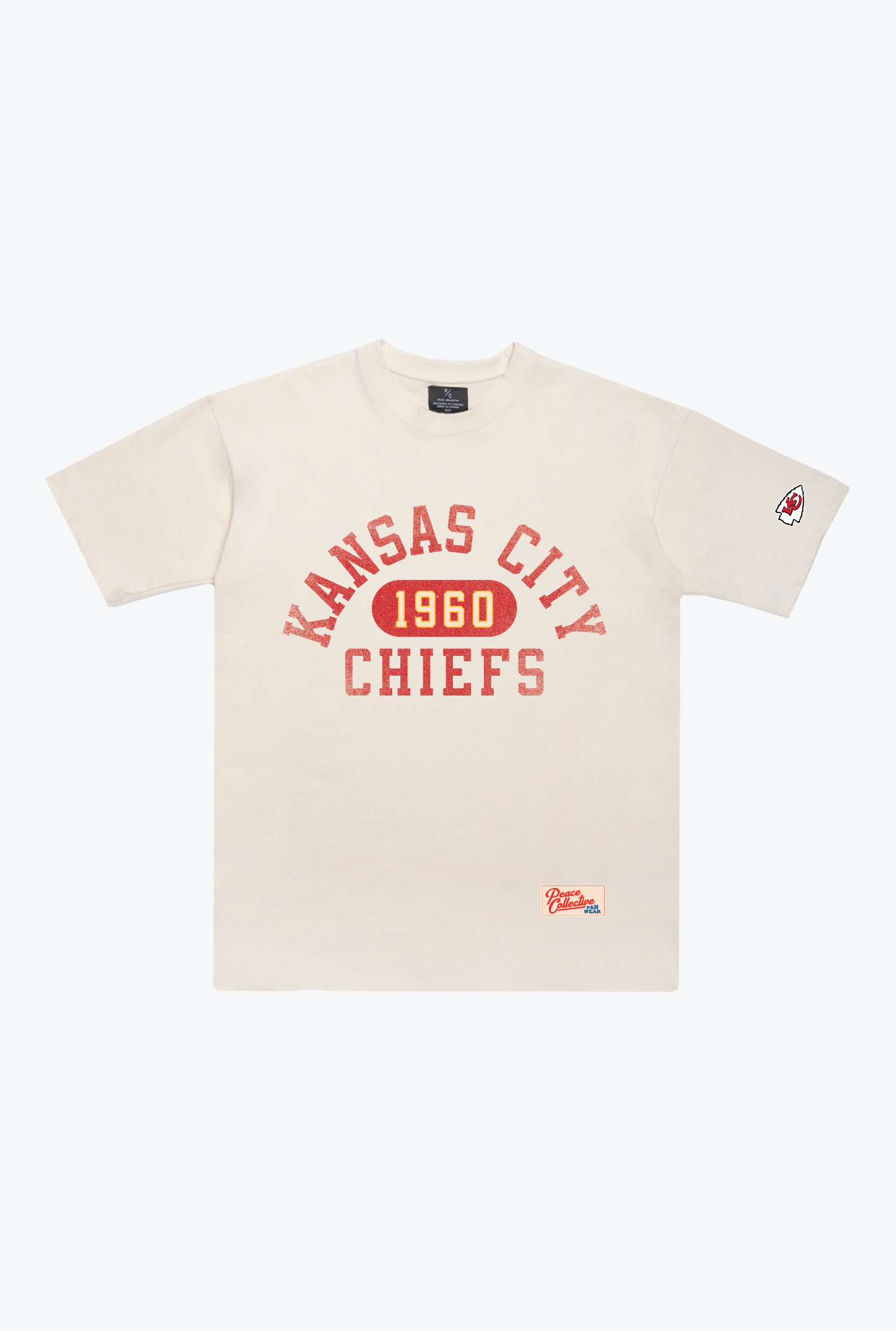 Schweres T-Shirt des Kansas City Chiefs Athletic Club – Elfenbein