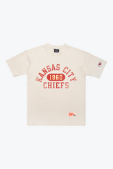 Schweres T-Shirt des Kansas City Chiefs Athletic Club – Elfenbein