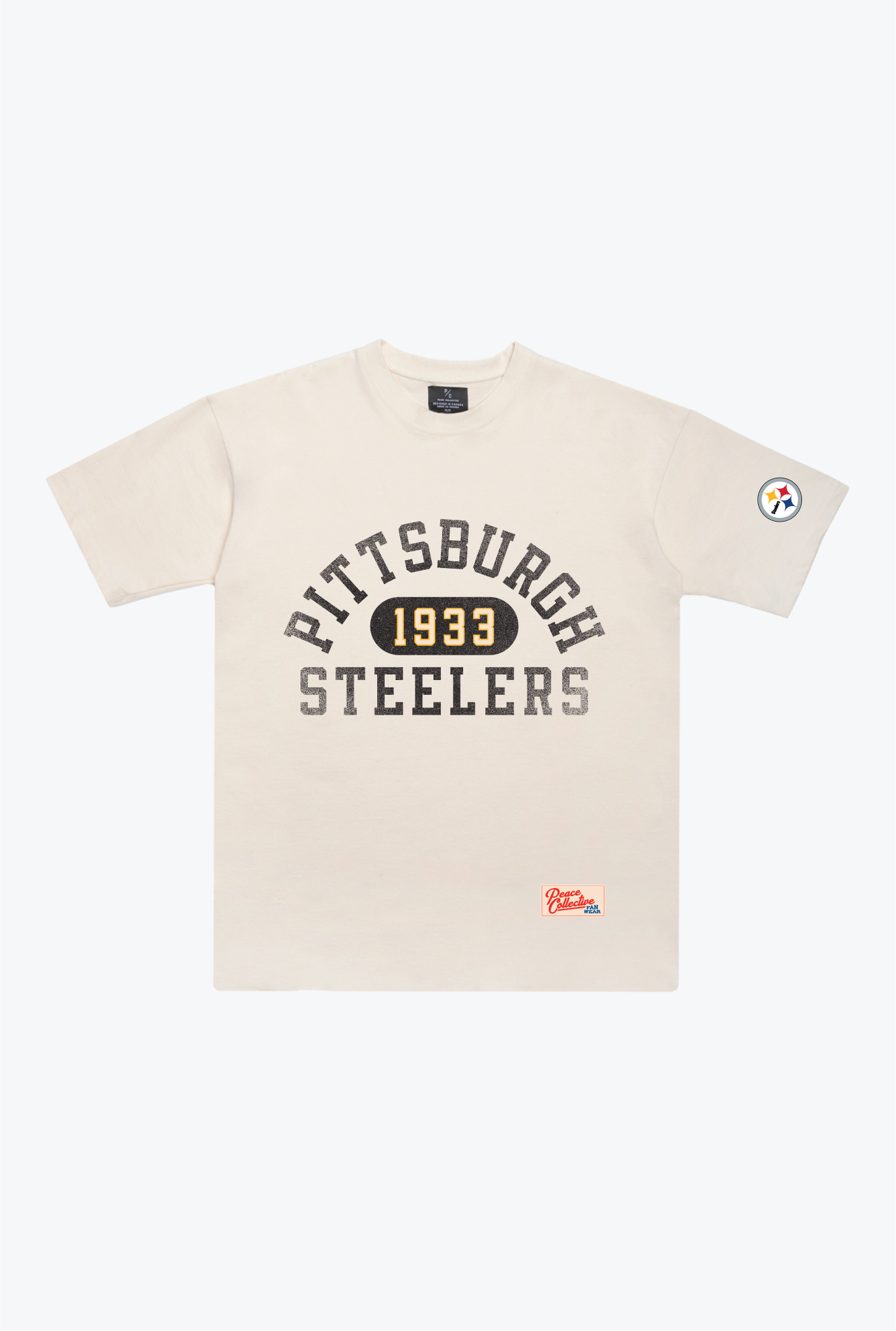 Pittsburgh Steelers Athletic Club Heavyweight T-Shirt - Ivory