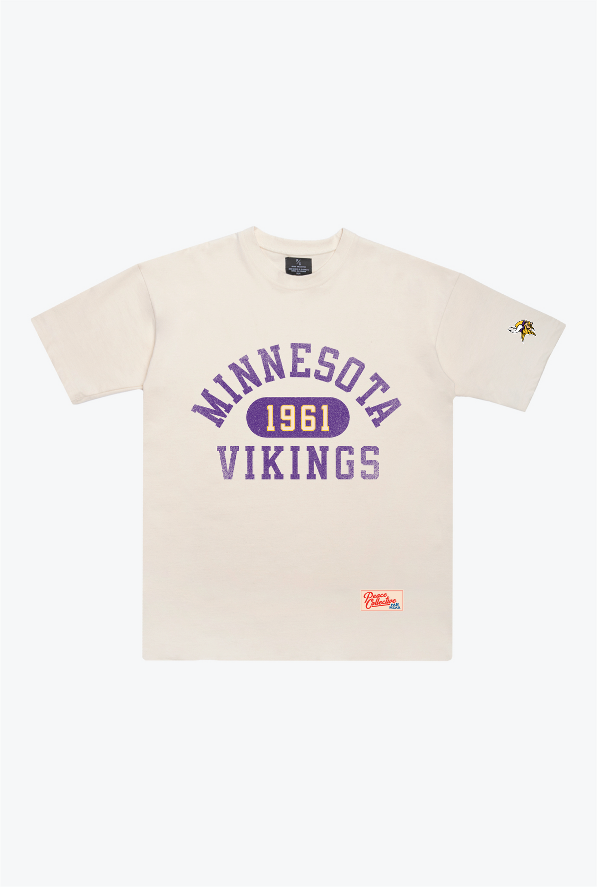 Minnesota Vikings Athletic Club Heavyweight T-Shirt - Ivory