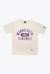 Minnesota Vikings Athletic Club Schweres T-Shirt – Elfenbein