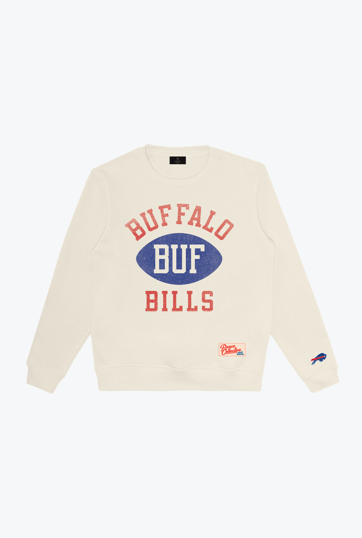 Buffalo Bills Warm Up Heavyweight Crewneck - Ivory