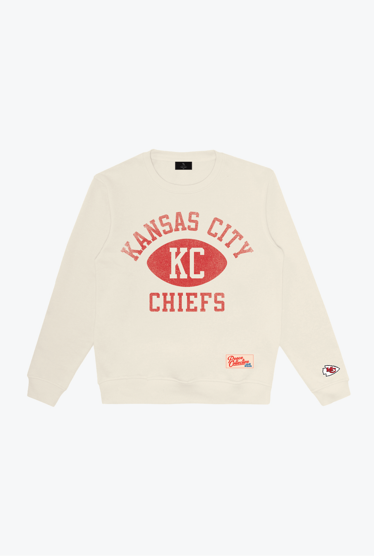 Kansas City Chiefs Warm Up Heavyweight Crewneck - Ivory