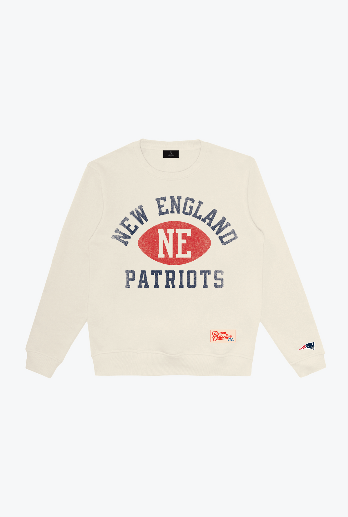 New England Patriots Warm Up Heavyweight Crewneck - Ivory