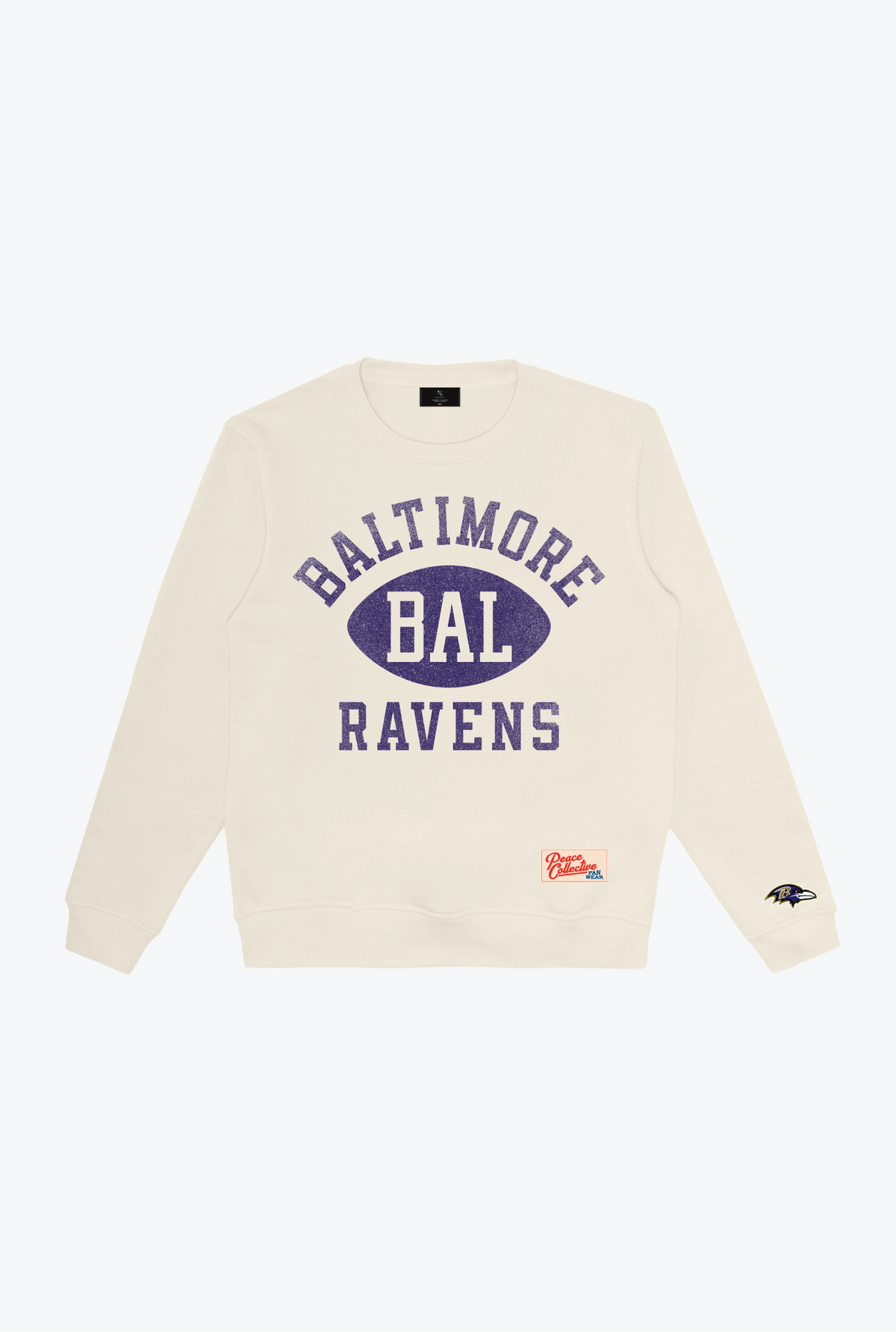 Baltimore Ravens Warm Up Heavyweight Crewneck - Ivory