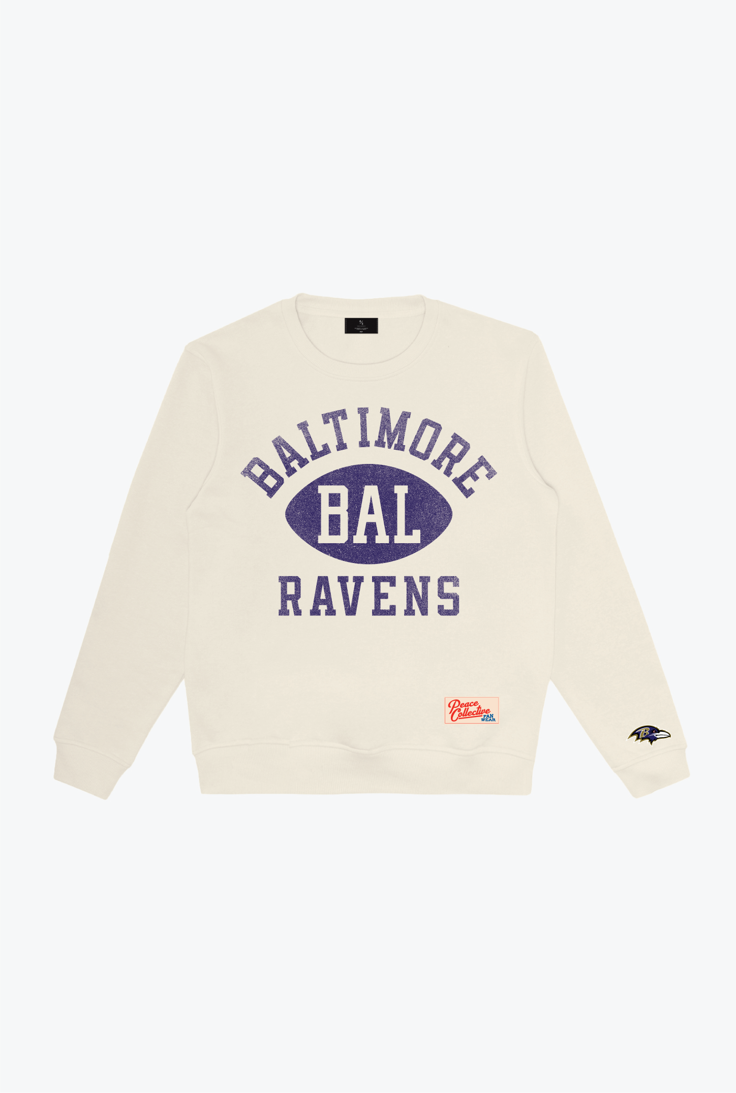 Baltimore Ravens Warm Up Heavyweight Crewneck - Ivory